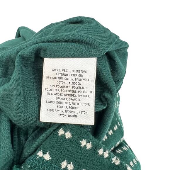 Anthropologie Maeve Malta Dress Wrap Long Sleeve Dot Print Green Size XL - Picture 12 of 13